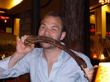 André Harms trifft Tomahawk-Steak